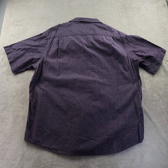 Tasso Elba Mens Shirt Size XXL Purple Textured Short-Sleeve Button Up Casual - Picture 8 of 8